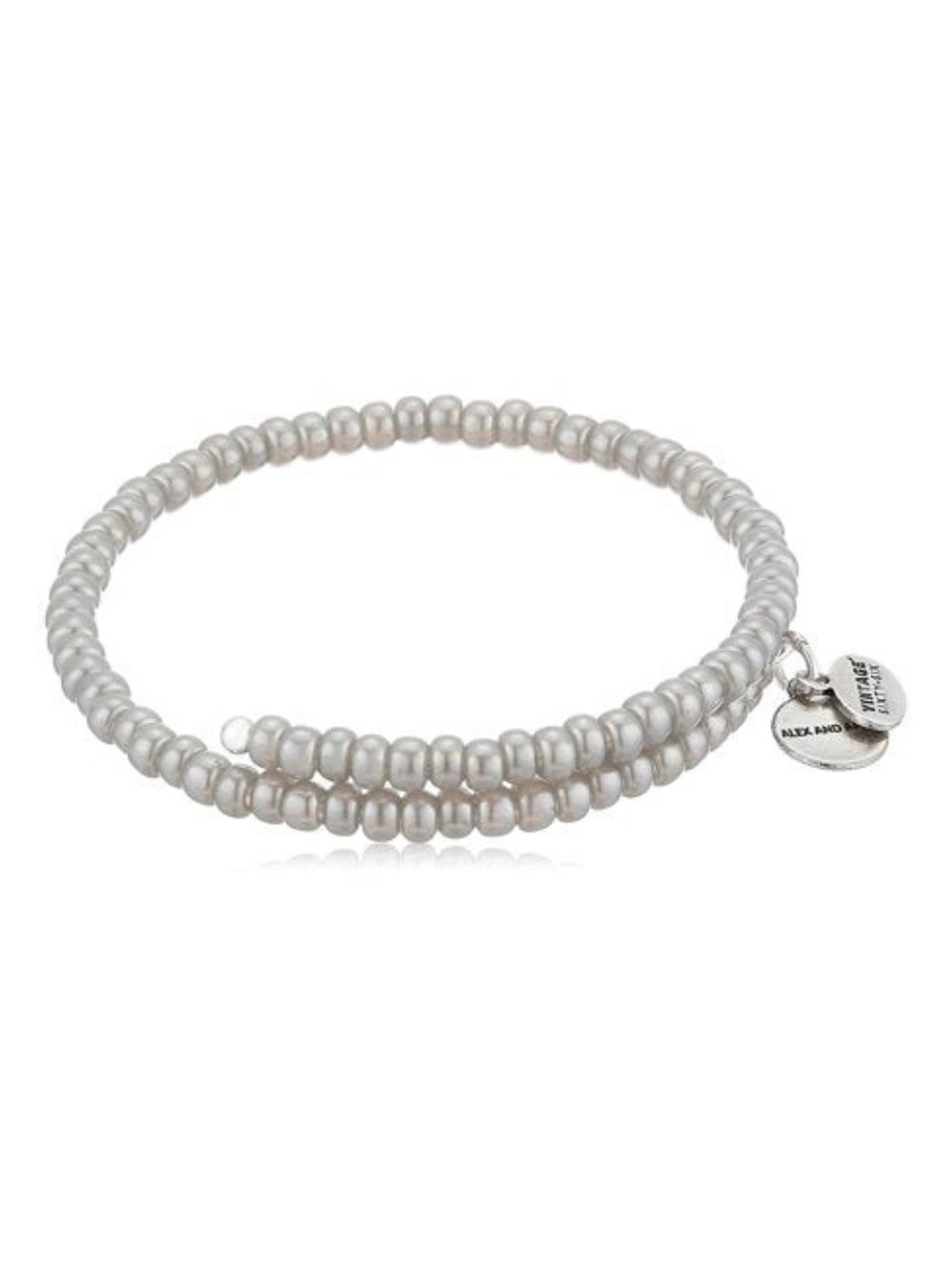 RETIRED! Alex and Ani Thunder Primal Spirit Wrap Bracelet - Silver & Grey